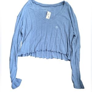 aeropostale cropped long sleeve top